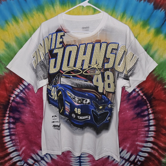 White Racing Graphic T-Shirt - Picture 1 of 8